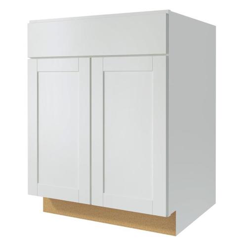 Diamond NOW Arcadia 27in W x 35in H x 23.75in D White Door and Drawer Base Stock in