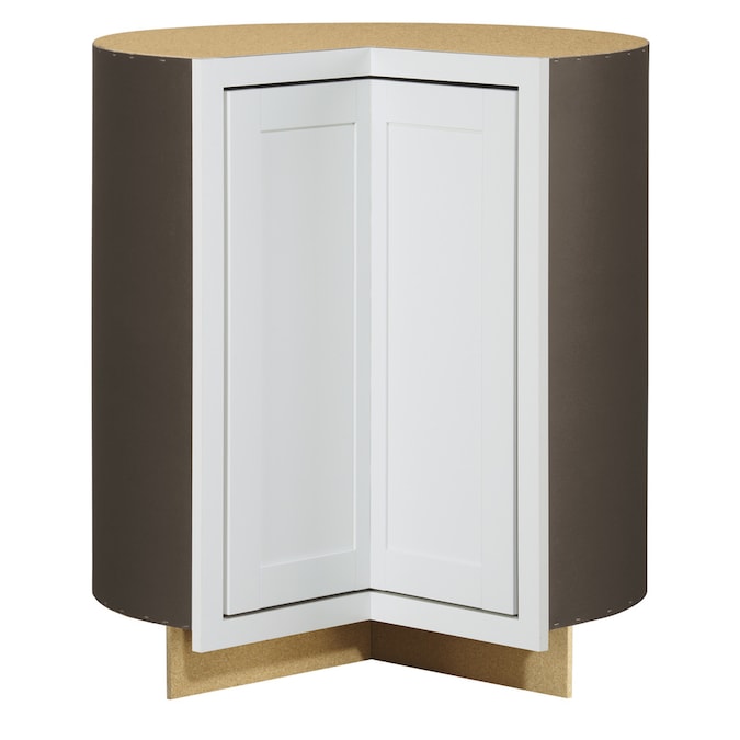 Diamond Now Arcadia 36 In W X 35 In H X 23 75 In D Truecolor White Lazy Susan Corner Base Stock Cabinet In The Stock Kitchen Cabinets Department At Lowes Com