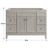 Diamond FreshFit Calhoun 48-in Cloud Gray Bathroom Vanity Cabinet At ...