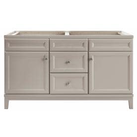 Bathroom Vanities Without Tops At Lowes Diamond Freshfit Calhoun 60 In Cloud Gray Bathroom Vanity Cabinet