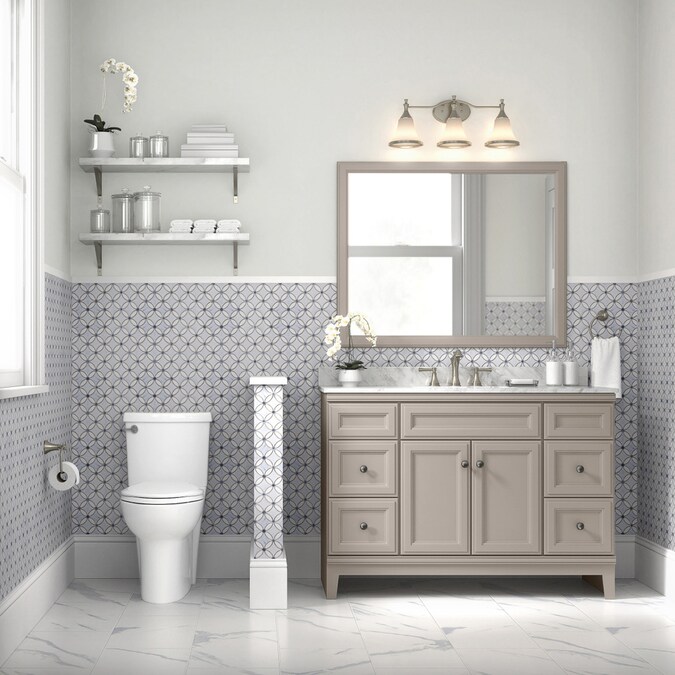 Diamond Freshfit Calhoun 42 In Cloud Gray Rectangular Bathroom Diamond Freshfit Calhoun 42 In Cloud