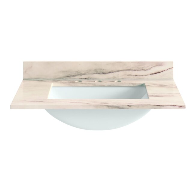 Diamond FreshFit 31-in Cottonwood Engineered Marble Bathroom Vanity Top Diamond FreshFit 31-in Cottonwood Engineered Marble Bathroom Vanity Top