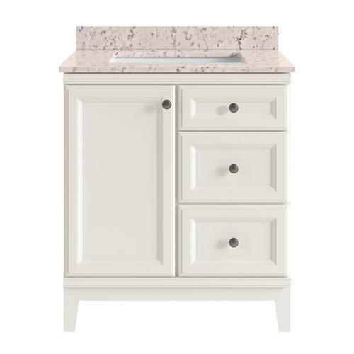 Diamond FreshFit Calhoun 31in White Single Sink Bathroom Vanity with