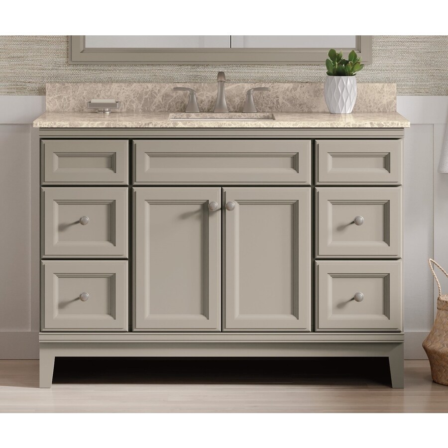 Diamond FreshFit Calhoun 49-in Cloud Single Sink Bathroom Vanity with Opal Engineered Stone Top ...