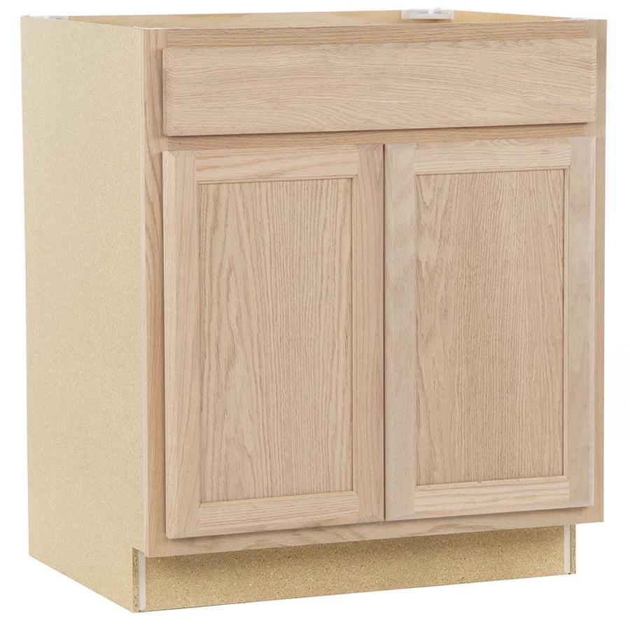 Project Source Unfinished 30-in Natural Bathroom Vanity Cabinet in the ...