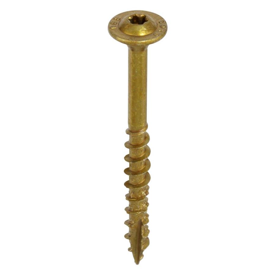 GRK 1/4-in x 3-1/2-in Yellow Polymer Round Washer Interior Wood Screws ...