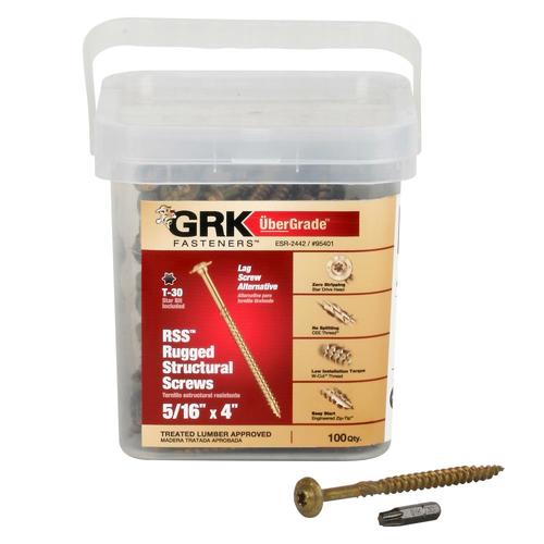 GRK 5/16-in x 4-in Climatek Corrosion Resistant Coating Polymer Round ...