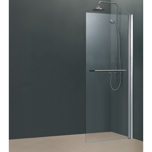 Aciflex Polished Chrome Frameless Pivot Shower Door at