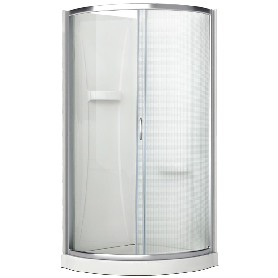 Aciflex 76H x 31W x 31L Chrome Round Corner Shower Kit with