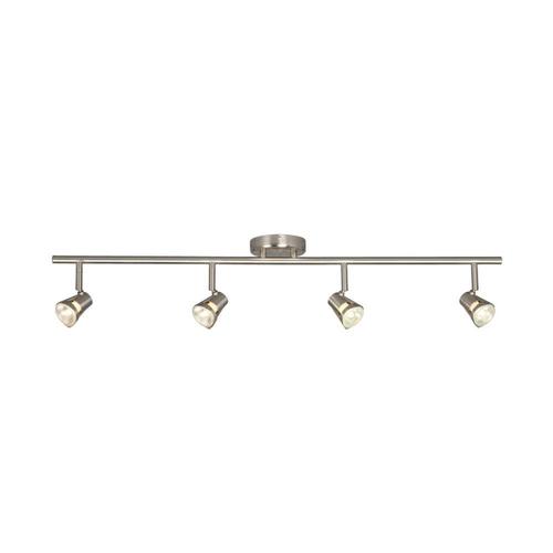 Galaxy Lighting 4-Light 35-in Brushed Nickel Track Bar Fixed Track ...