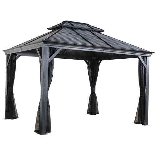 Sojag Mykonos II Double Roof Gazebo 12 x 16 ft at Lowes.com