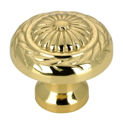 Richelieu 1 1 In Brass Round Traditional Cabinet Knob At Lowes Com