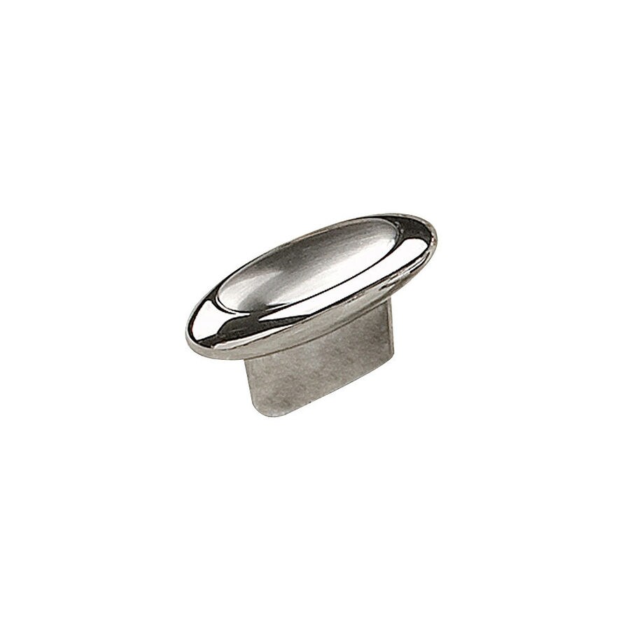 Richelieu Chrome and Brushed Nickel Oval Knob at
