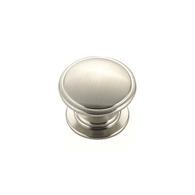 Richelieu 1 26 In Brushed Nickel Round Traditional Cabinet Knob At