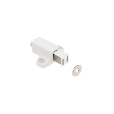 Richelieu Gloss White Magnetic Cabinet Latch At Lowes Com
