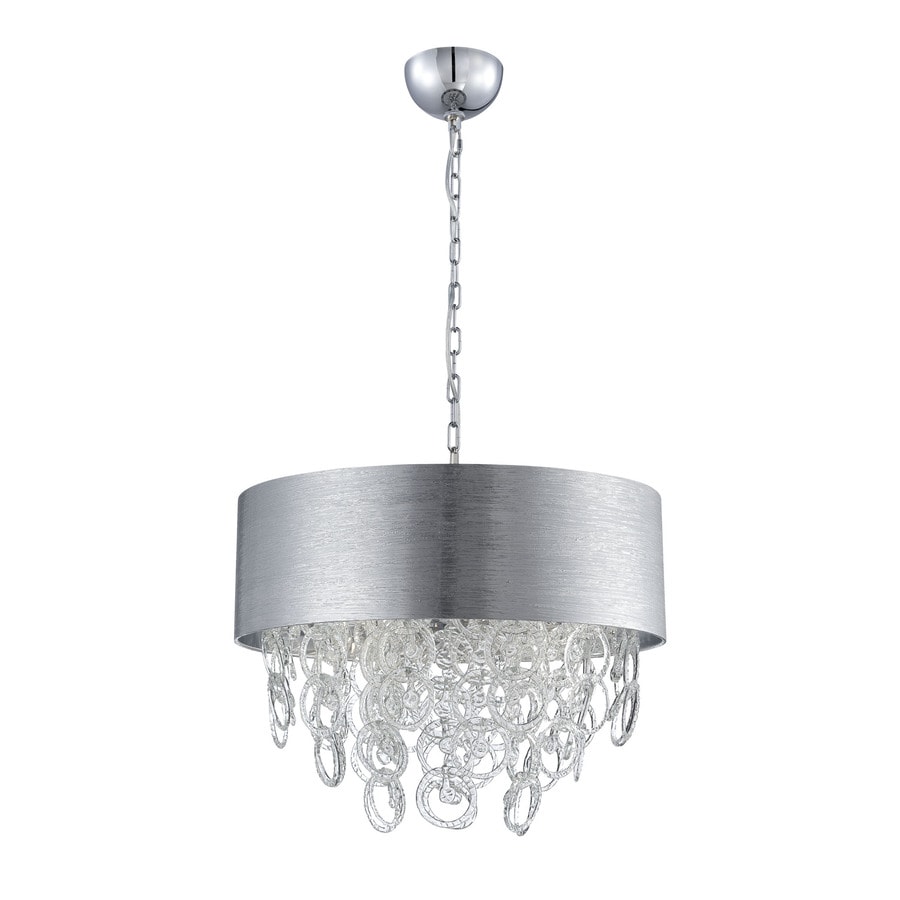 Eurofase Jura 23 5 In 6 Light Silver Drum Chandelier At Com Eurofase Jura 23 5 In 6 Light Silver Drum Chandelier