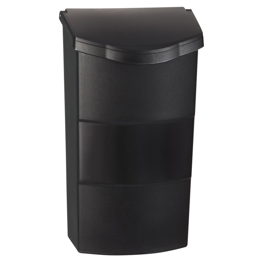 PRODF Standard Plastic Black Wall Mount Mailbox in the Mailboxes