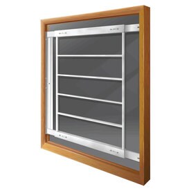 Window Security Bars At Lowes Mr Goodbar E 21 In X 31 White Swing Away Window