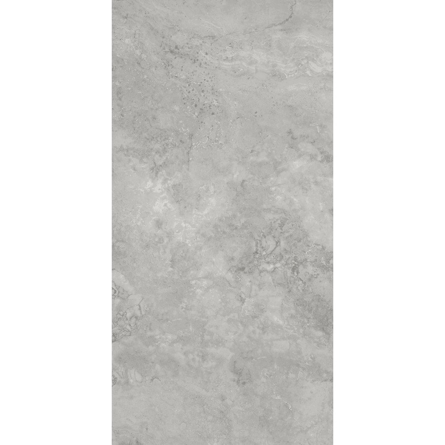 City Gray 12 In X 24 In Glazed Porcelain Stone Look Floor Tile At