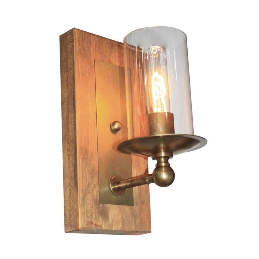 ARTCRAFT Legno Rustico 5.5-in W 1-Light Burnished Brass Wal