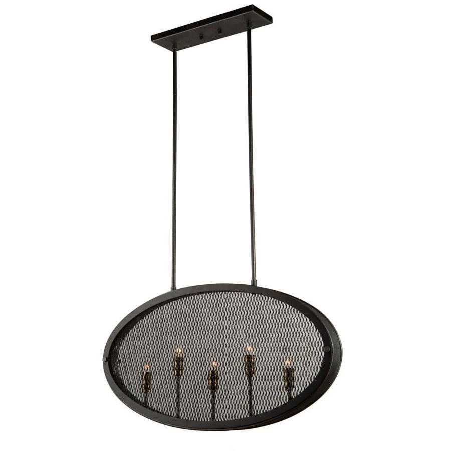 ARTCRAFT Riverside Granite Black and Vintage Brass Pendant