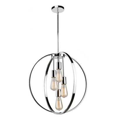 ARTCRAFT Newport 4-Light Chrome Transitional Chandelier ARTCRAFT Newport 4-Light Chrome Transitional Chandelier