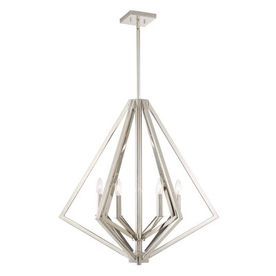 ARTCRAFT Breezy Point 6-Light Polished Nickel Transitional ARTCRAFT Breezy Point 6-Light Polished Nickel Transitional