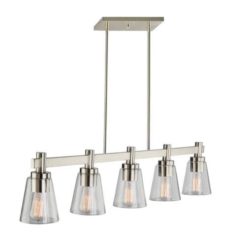 ARTCRAFT Clarence Brushed Nickel Transitional Kitchen Island Light in ...