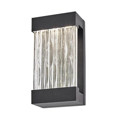 Artcraft Watercrest 12 In H Black Led Outdoor Wall Light At Com