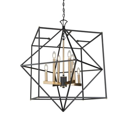 ARTCRAFT Roxton 8-Light Matte Black and Harvest Brass Trans ARTCRAFT Roxton 8-Light Matte Black and Harvest Brass Trans