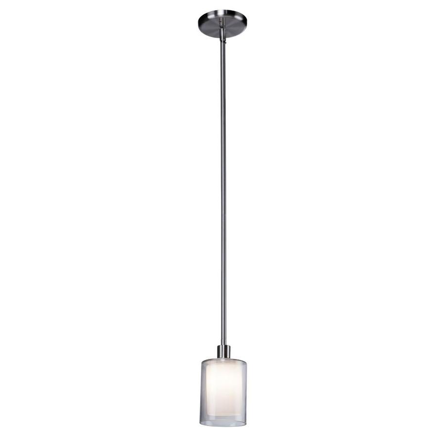 Artcraft Andover Polished Nickel Transitional Clear Glass Cylinder Mini Pendant Light In The Pendant Lighting Department At Lowes Com