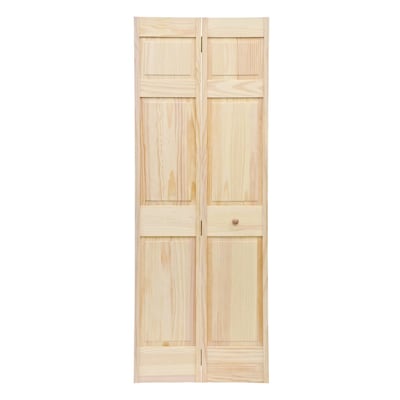 Reliabilt Clear 6 Panel Wood Pine Bifold Door Hardware Included