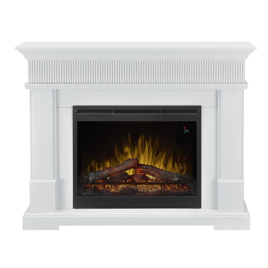 Dimplex 49 375 In W White Fan Forced Electric Fireplace At Lowes Com