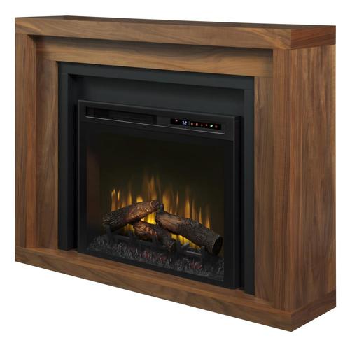 Dimplex 48 38 In W Walnut Fan Forced Electric Fireplace At Lowes Com