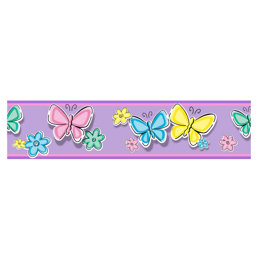 Borders Unlimited Bedtime Butterfly II Wallpaper Border at Lowes.com