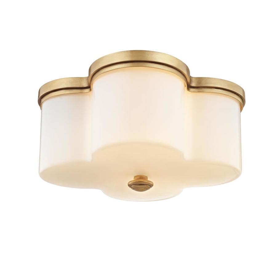 Allen Roth Clover 14 In Aged Brass Transitional Incandescent