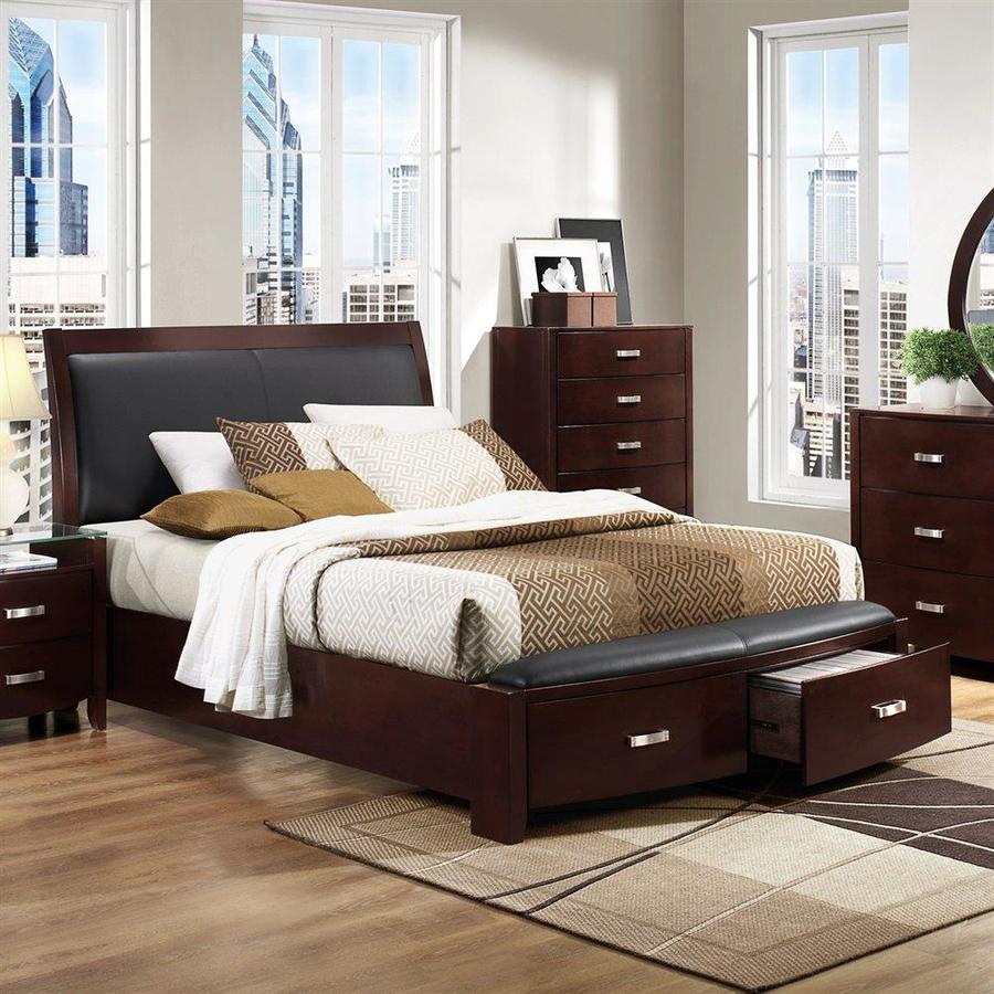 Homelegance Dark Espresso California King Sleigh Bed With Homelegance Dark Espresso California King Sleigh Bed With Storage