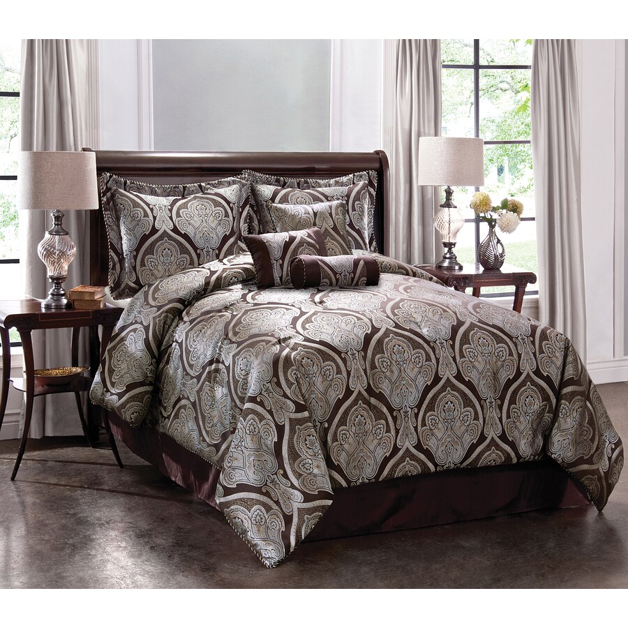 Monroe Brown King Comforter (Polyester with Polyester Fill) at Lowes.com