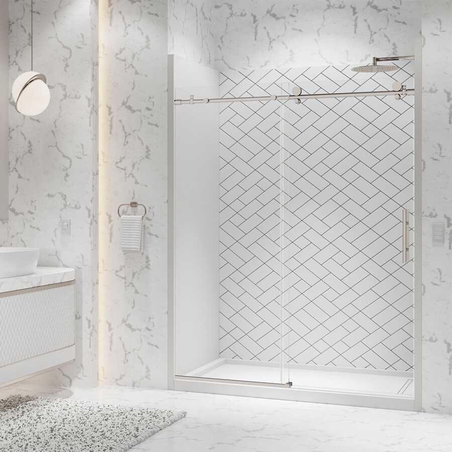 Holcam Eclipse 56 In To 60 In W Frameless Bypass Sliding Shower