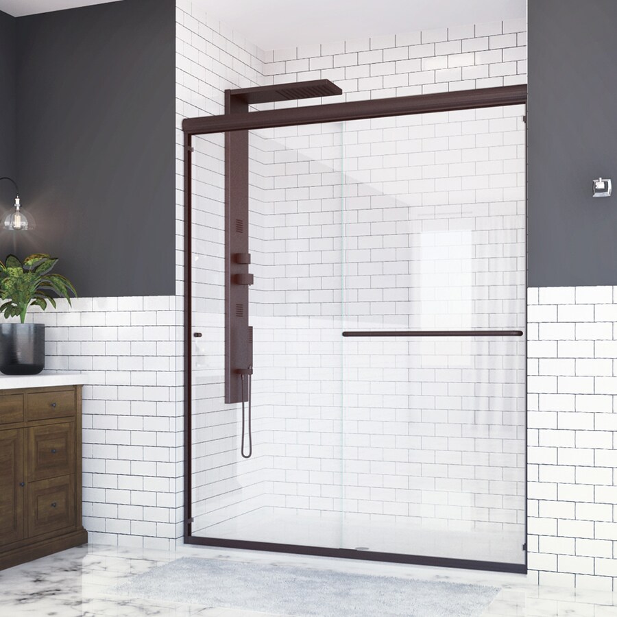 Holcam Distinctive 57in to 60in W Semiframeless Bypass/Sliding Shower Door at