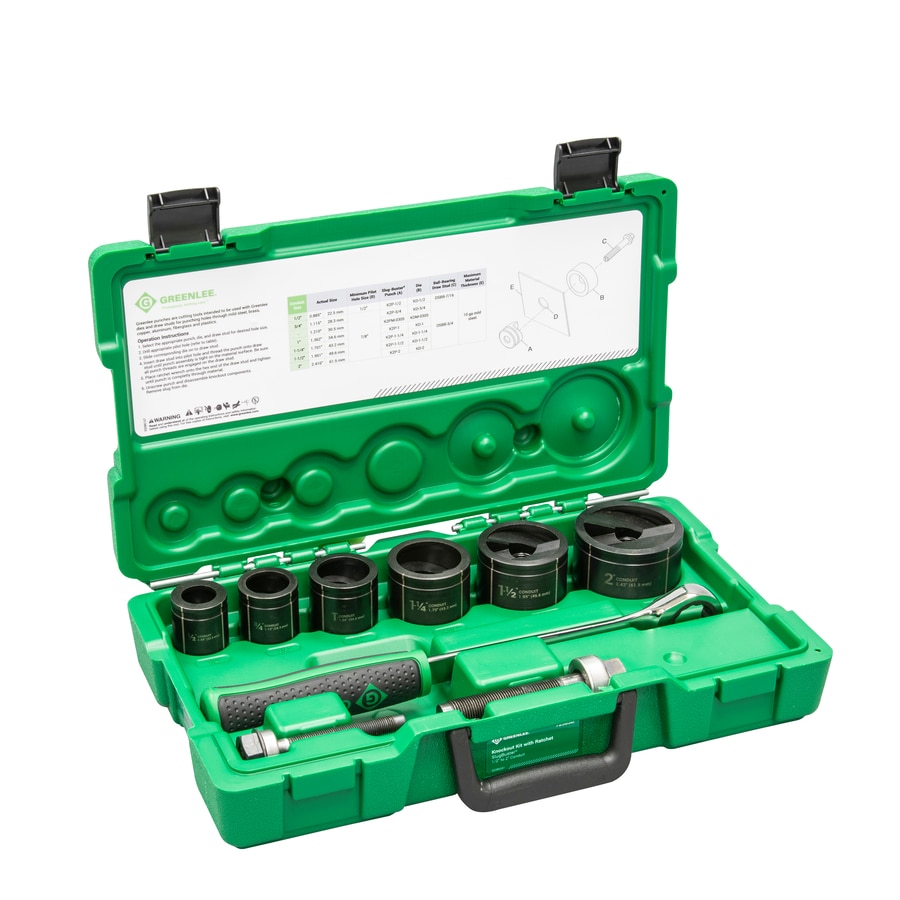 Greenlee Multiple Sizes Manual Knockout Punch Set at Lowes.com