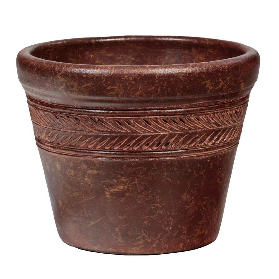 14in W x 14in H Brown Clay Planter in the Pots & Planters department at