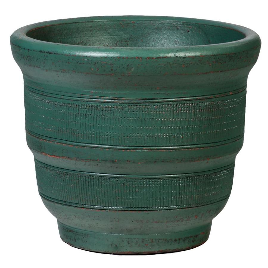 16in W x 16in H Brown Clay Planter in the Pots & Planters department at