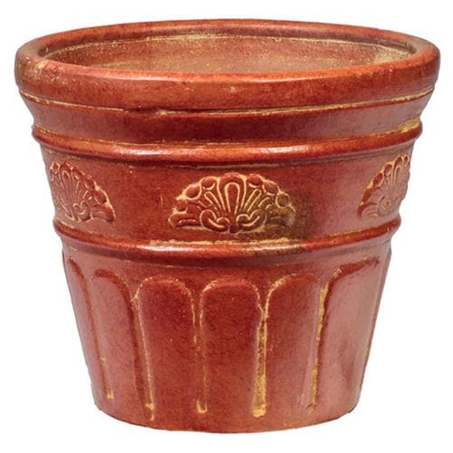 22in W x 22in H Terracotta Clay Planter in the Pots & Planters department at