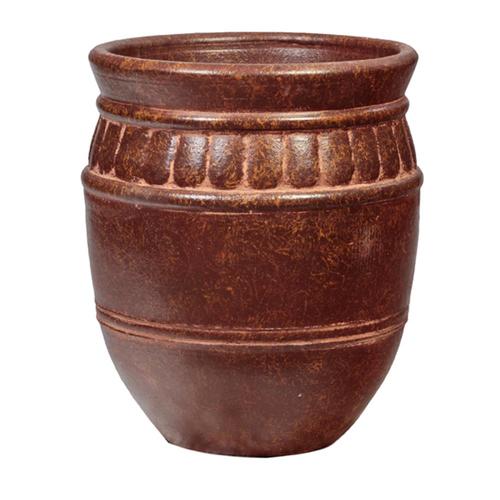 22-in W x 22-in H Brown Clay Planter in the Pots & Planters department ...
