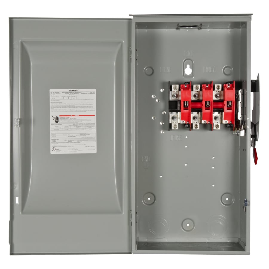 Siemens 200-Amp Non-Fusible Metallic Safety Switch at Lowes.com