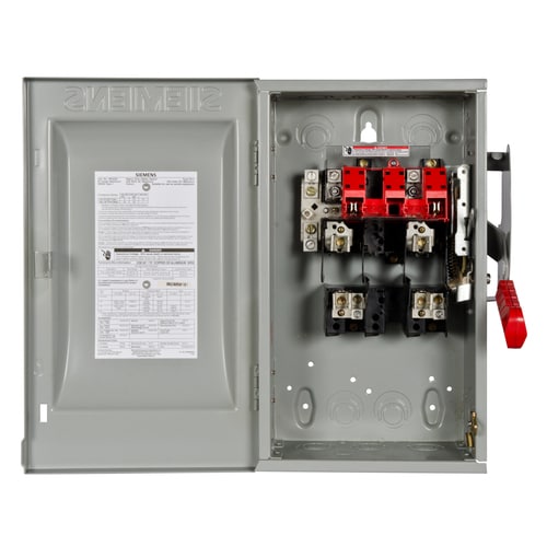 Siemens 60-Amp 2-Pole Fusible Heavy-Duty Safety Switch Disconnect in ...