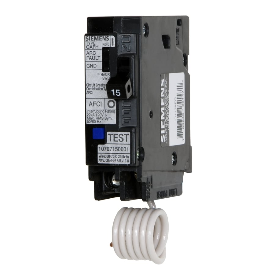 Siemens QP 20-Amp 1-Pole Combination Arc Fault Circuit Breaker at Lowes.com