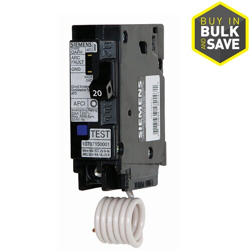 Siemens QP 20Amp 1Pole Combination Arc Fault Circuit