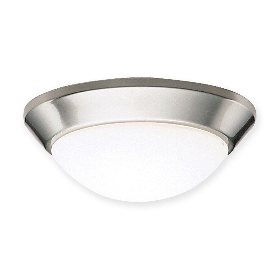 Ceiling Space 10 In Brushed Nickel Transitional Incandescent Flush Mount Light